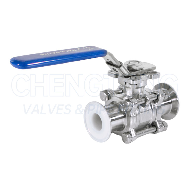 衬氟三片式快装球阀