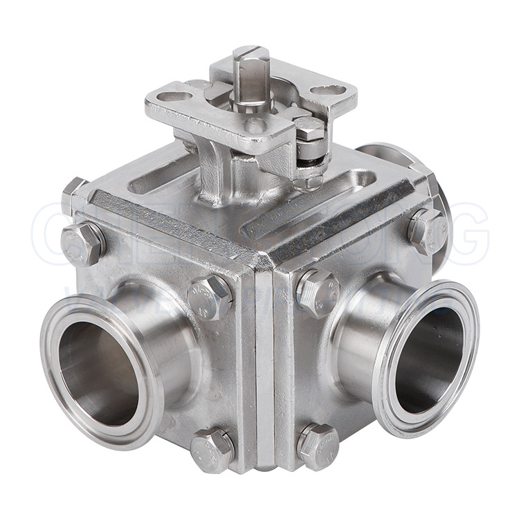 无滞留快装三通球阀